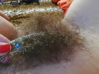 Hairy bush fetish clips the best hairy pussy in close up with big clit
