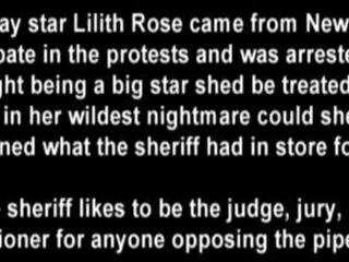 Famous broadway protester forced to striptiz & gets tortured by morton county sheriffs department only &commat;captivecliniccom