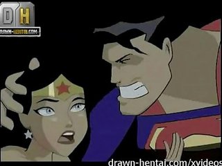 Justice league dorosły wideo - superman na zastanawiać się kobieta
