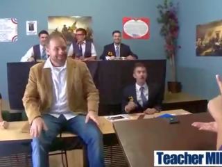 (kimberly kendall) incredible Teacher With Big Melon Tits Ride Student In Class mov-17
