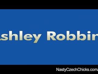 Czech big tits pornstar Ashley Robbins in kinky fingering action
