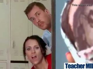 Divé učiteľka (farrah dahl) s veľký podvody tresk študent v trieda video-13