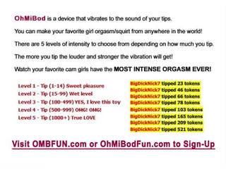 Young maly shows you how to ride huge dildo while you control the ombfun vibe